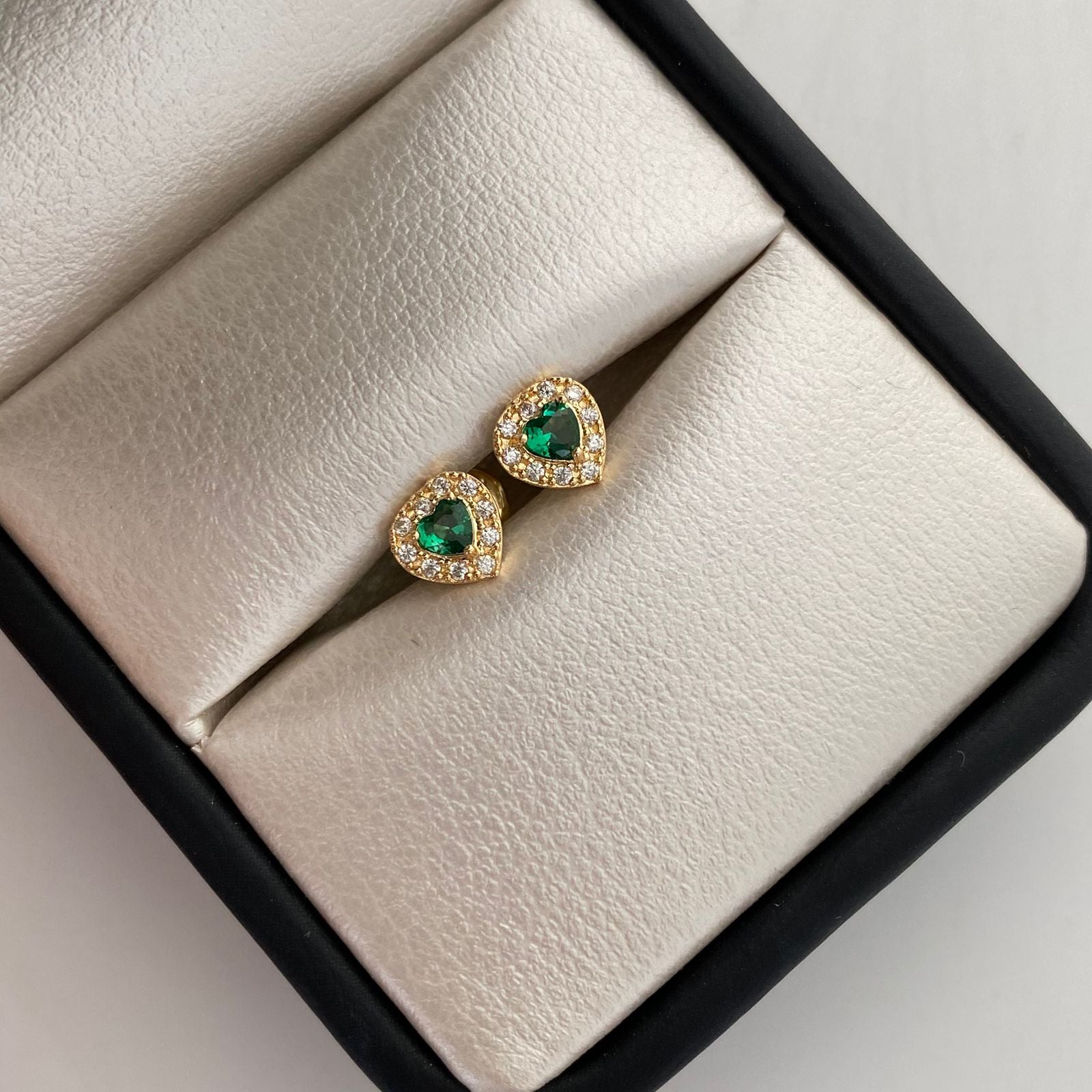 Topos Corazon Casting Verde Oro amarillo 18k 0,85 Gr / 6,2 mm