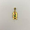 Dije Virgen de guadalupe circones multicolor Oro amarillo 18k 4,65 Gr / 14,6 mm / 3,3 Cm
