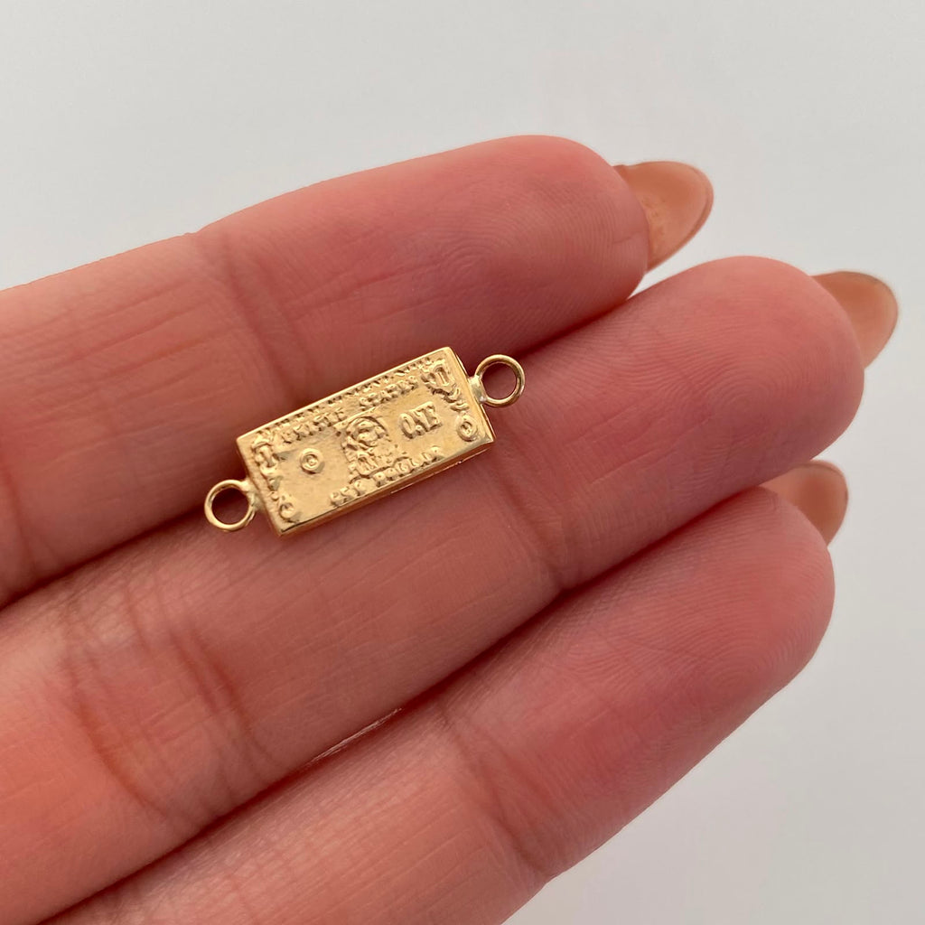 Herraje Dolar Oro amarillo 18k 0,6 Gr / 2 Cm