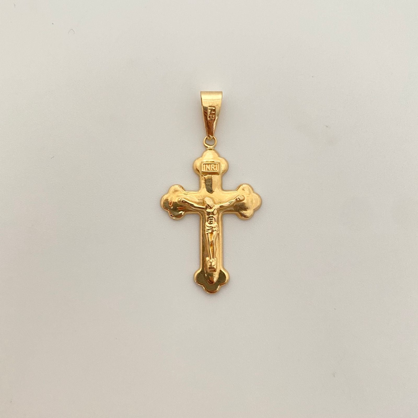 Dije cruz cristo Oro amarillo 18k 1,85 Gr / 4,0 Cm