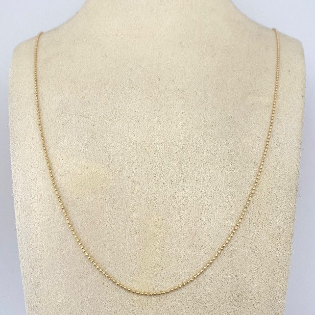 Cadena It mini militar Oro amarillo 18k +1 / 1,95 Gr / 0,8 mm / 60 Cm