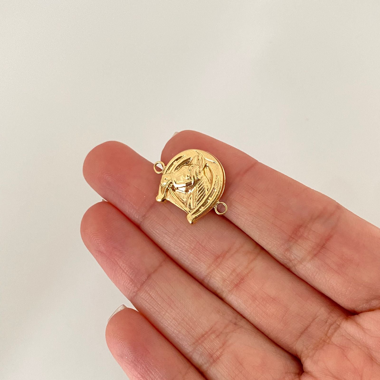 Herraje herradura caballo Oro amarillo 18k 1,35 Gr / 2,0 Cm