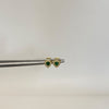 Topos corazon circón verde Oro amarillo 18k 0,65 Gr / 5,1 mm