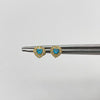 Topos Corazon circones azules y blancos Oro amarillo 18k 0,9 Gr / 6,1 mm
