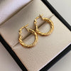 Candonga Entorchada Oro  amarillo 18k 1,45 Gr / 1,5 Cm