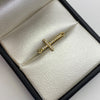 Herraje Cruz casting blanco Oro amarillo 18k 0,6 Gr / 2 Cm