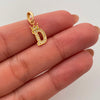 Dije Letra D Casting Oro amarillo 18k 0,85 Gr / 6,4 mm / 2 Cm