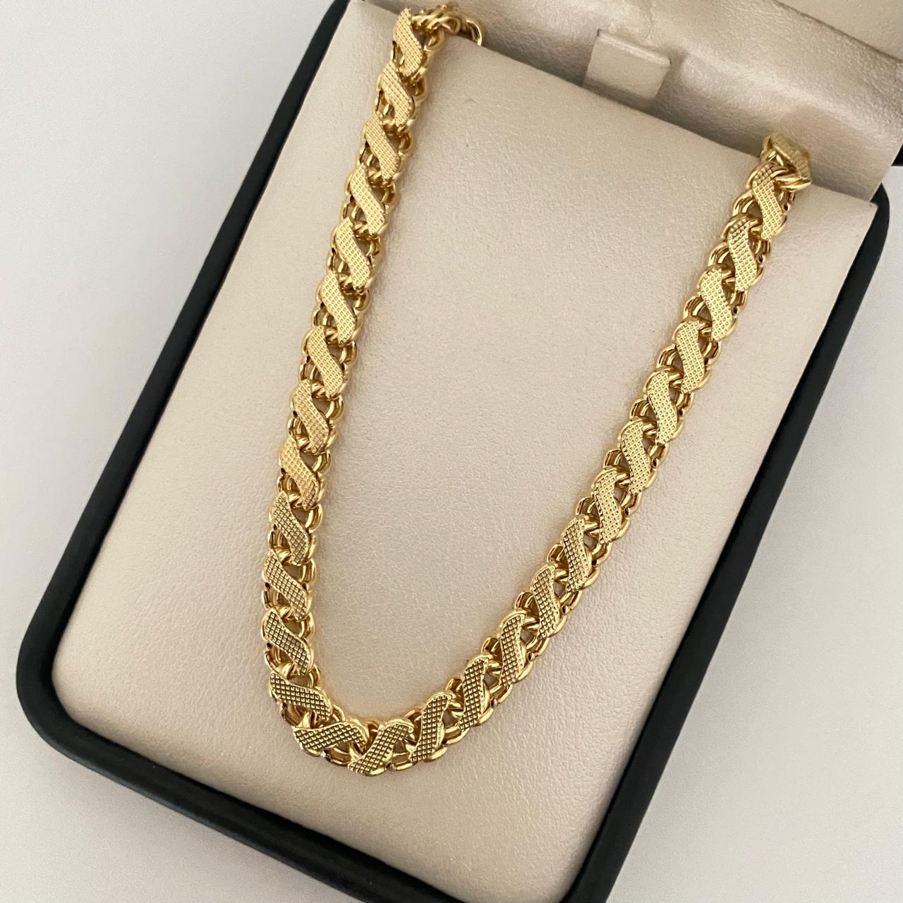 Cadena It cubana trenzada Oro amarillo 18k +2 / 34,65 Gr / 6,0 mm / 60 Cm