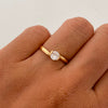 Anillo Solitario Oro amarillo 18k / Talla 6 / 1,55 Gr / 2 mm