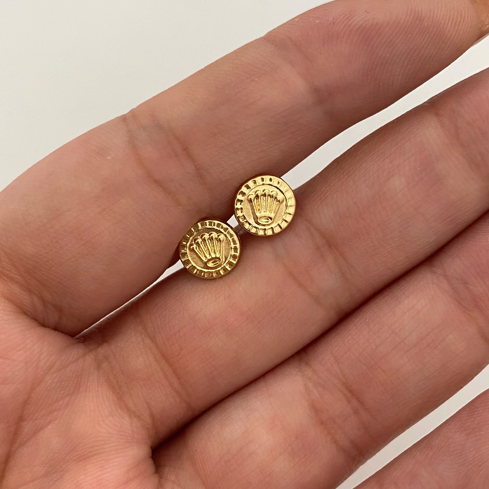 Topos Rx Borde diamantado Oro amarillo 18k 0,75 Gr / 7,8 mm