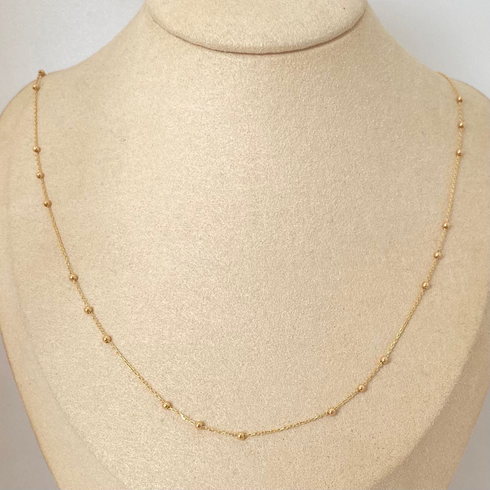 Cadena It balines lisos Oro amarillo 18k +4 / 2,05 Gr / 2,0 mm / 45 Cm