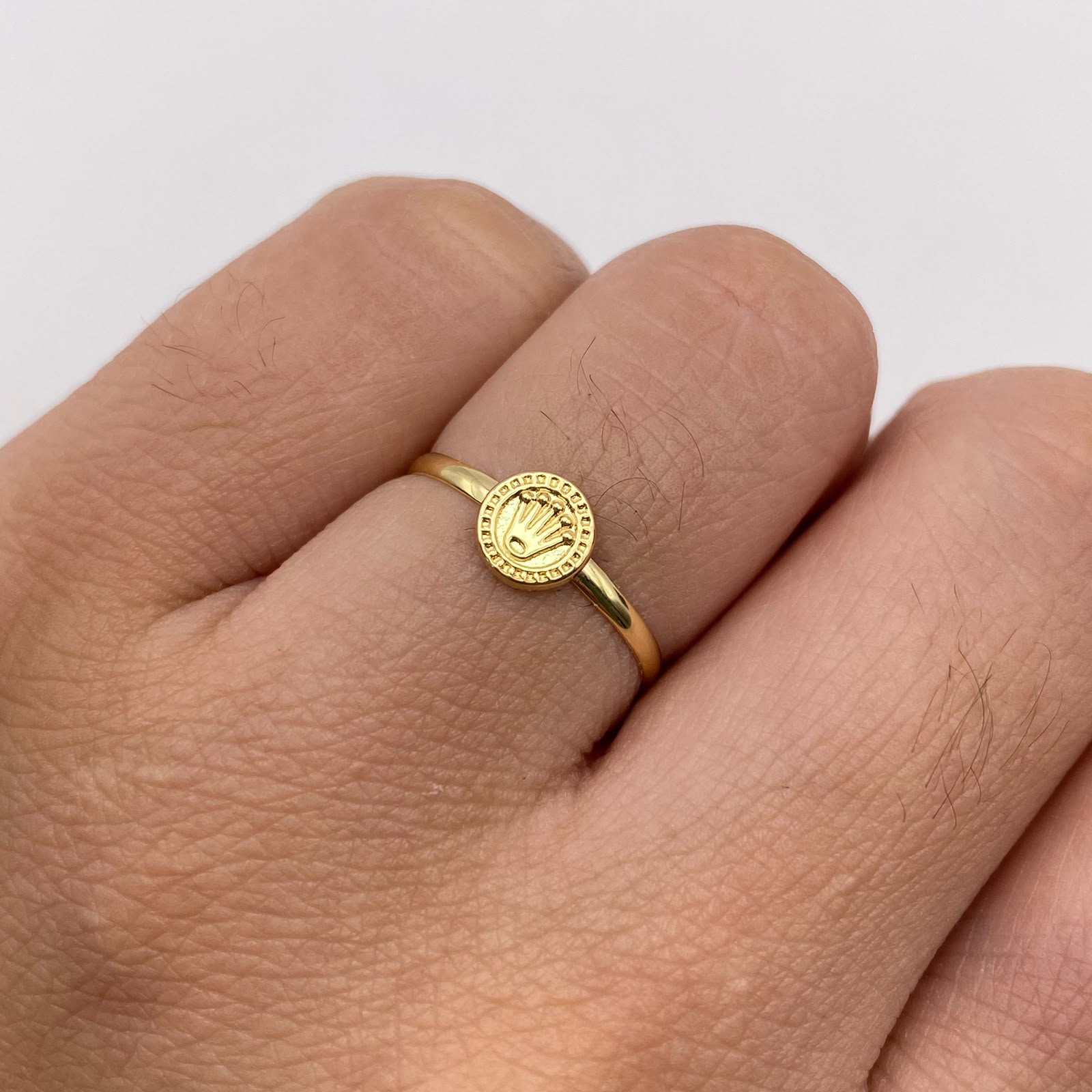 Anillo rx Oro amarillo 18k / Talla 7 3/4 / 0,8 Gr / 1,65 mm