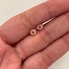Topos circulo circones fucsias Oro amarillo 18k 0,8 Gr / 6 mm