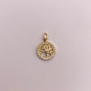 Dije arbol circones blancos Oro amarillo 18k 1,53 Gr / 11,7 mm / 1,8 Cm