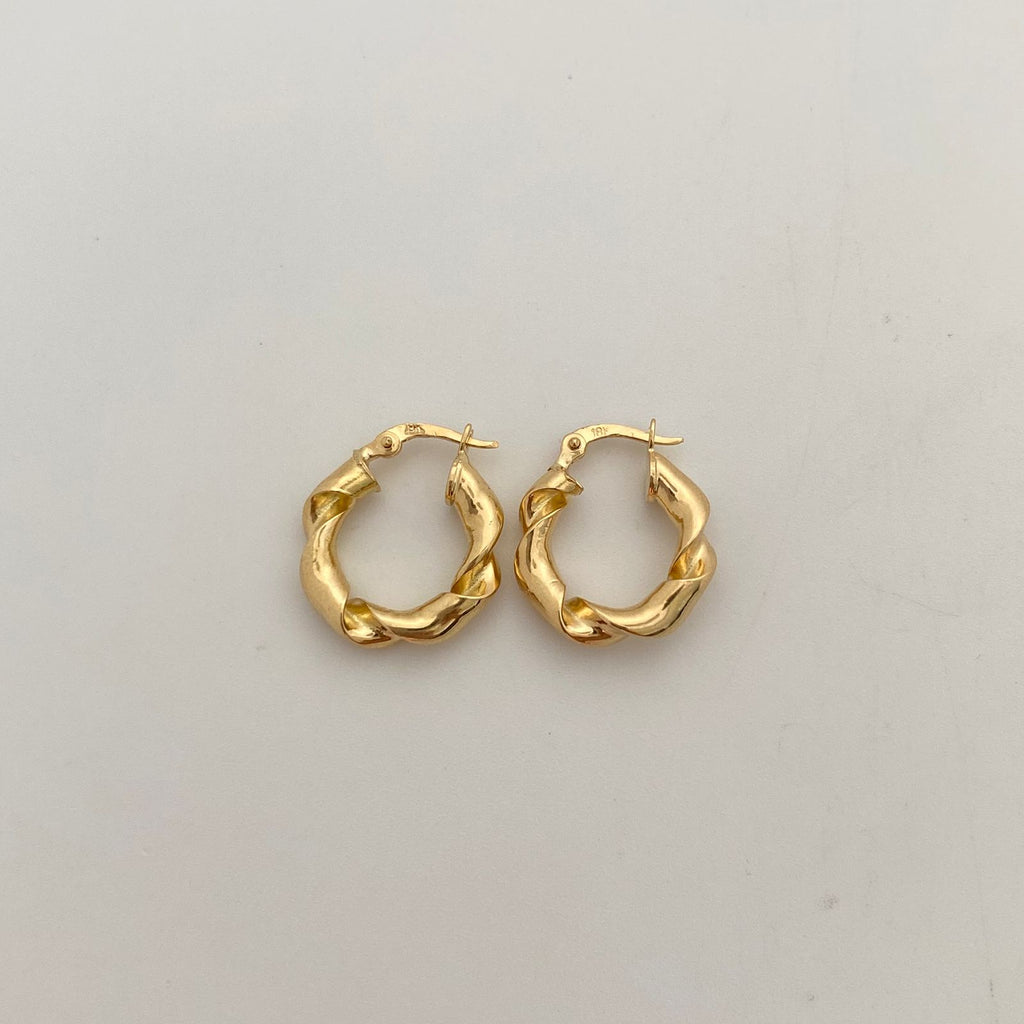 Candonga Entorchada Oro amarillo 18k 1,95 Gr / 1,5 Cm