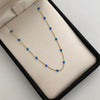 Cadena It Aro seguido balin azul Oro amarillo 18k 1,65 Gr / 2 mm / 45 Cm