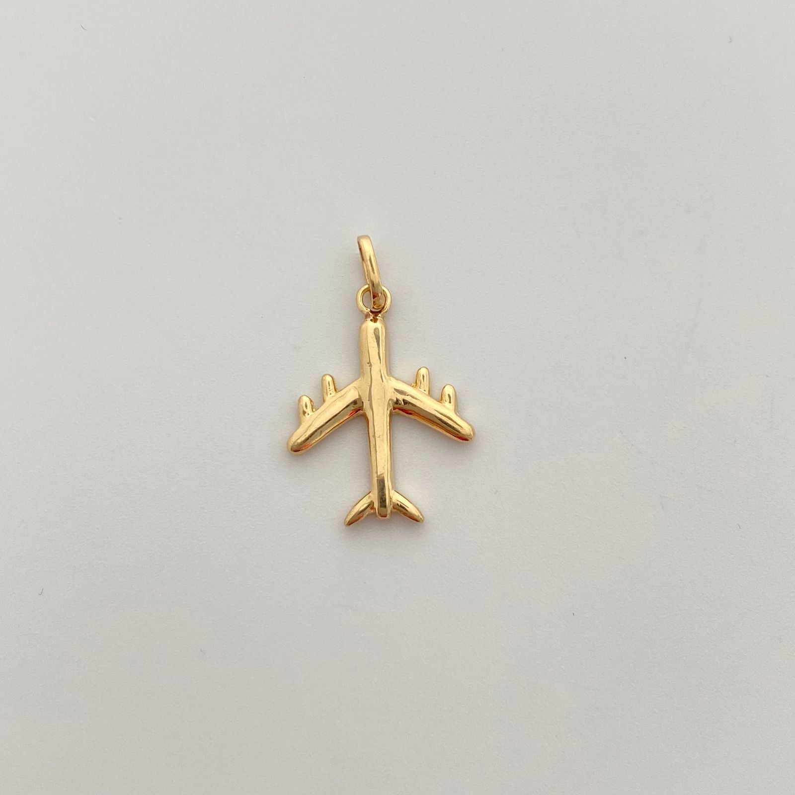 Dije avion liso  Oro amarillo 18k 2,1 Gr / 16,08 mm / 2,5 Cm