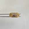 Anillo relieve silueta corona rx Oro amarillo y Oro blanco 18k / Talla 10 1/2 / 5,75 Gr