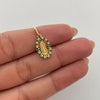 Dije Guadalupe ovalada casting verde Oro amarillo 18k 1,25 Gr / 9,2 mm / 2 Cm
