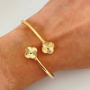 Aro It con trebol diamantado  Oro amarillo 18k +4 / 7 Gr / 18 Cm