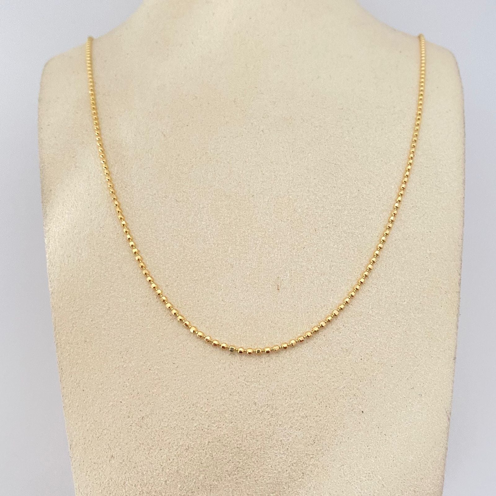 Cadena It mini militar diamantada Oro amarillo 18k +1 / 5,7 Gr / 1,4 mm / 60 Cm
