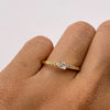 Anillo Solitario Oro amarillo 18k / Talla 7 / 2,12 Gr / 1,4 mm