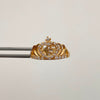 Anillo 15 Casting Blanco Oro amarillo 18k / Talla 7 / 2,65 Gr