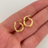 Candonga Entorchada Oro amarillo 18k 1,25 Gr / 1,2 Cm