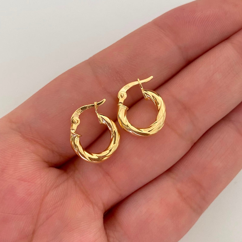 Candonga Entorchada Oro amarillo 18k 1,25 Gr / 1,2 Cm