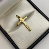 Dije Cruz cristo lisa Oro amarillo 18k 1,45 Gr / 13,9 mm / 2,4 Cm