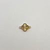 Herraje Trebol diamantado Oro amarillo 18k 0,75 Gr / 1,4 Cm