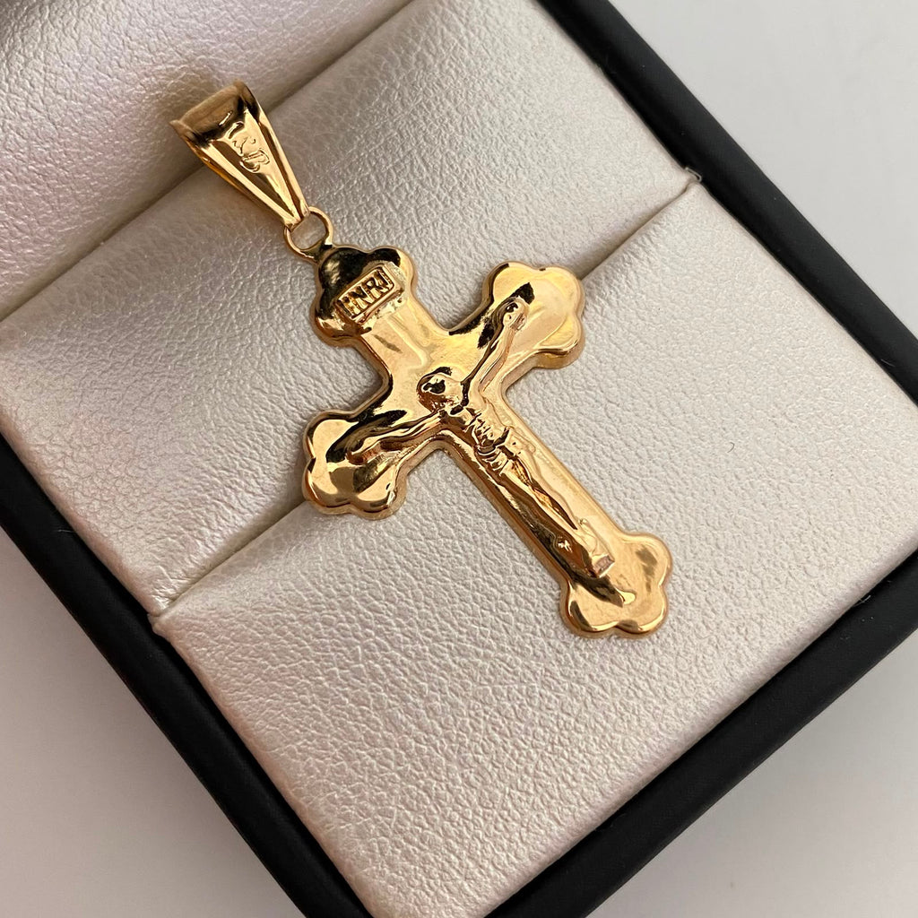 Dije Cruz Cristo Oro amarillo 18k 1,85 Gr / 21,2 mm / 4,1 Cm