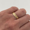 Anillo argolla diamantada  Oro amarillo 18k / Talla 5 1/2 / 2 Gr