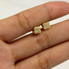 Topos trebol borde diamantado Oro amarillo 18k 0,5 Gr / 6,5 mm