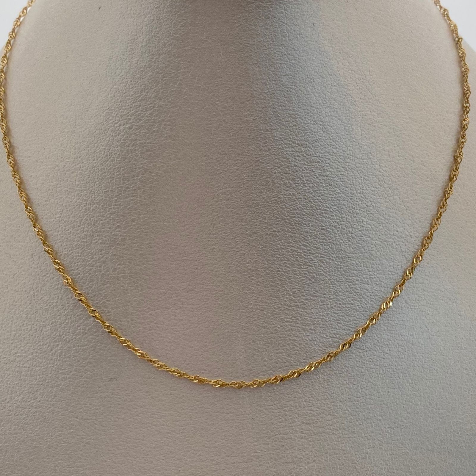 Cadena It Singapur Oro amarillo 18k +1 / 1,75 Gr / 1,3 mm / 45 Cm