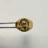 Anillo Plamera Circon Oro amarillo y Oro blanco 18k / Talla 10 1/2 / 3,7 Gr / 4,5 mm