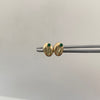 Topos Grano de Cafe circon Verde Oro amarillo 18k 0,75 Gr / 5,3 mm