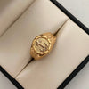 Anillo Ancla Oro amarillo y Oro blanco 18k / Talla 11 1/4 / 3,05 Gr / 4,3 mm