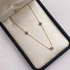 Cadena It Trebol morado Oro amarillo 18k 2,81 Gr / 0,7 mm / 45 Cm