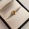 Herraje Corazon Silueta Pasante Oro amarillo 18k 0,3 Gr / 0,7 Cm