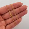 Cadena It Mini Cubana Oro amarillo 18k 1,4 Gr / 1,3 mm / 60 Cm