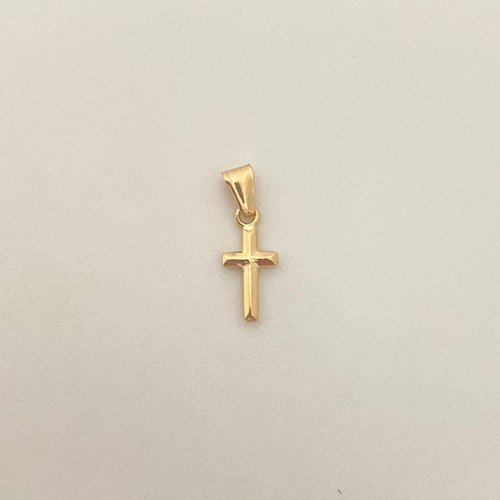 Dije cruz biselada Oro amarillo 18k 0,20 Gr / 1,5 Cm