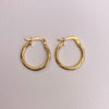 Candonga entorchada diamantada Oro amarillo 18k 1,19 Gr / 2 Cm