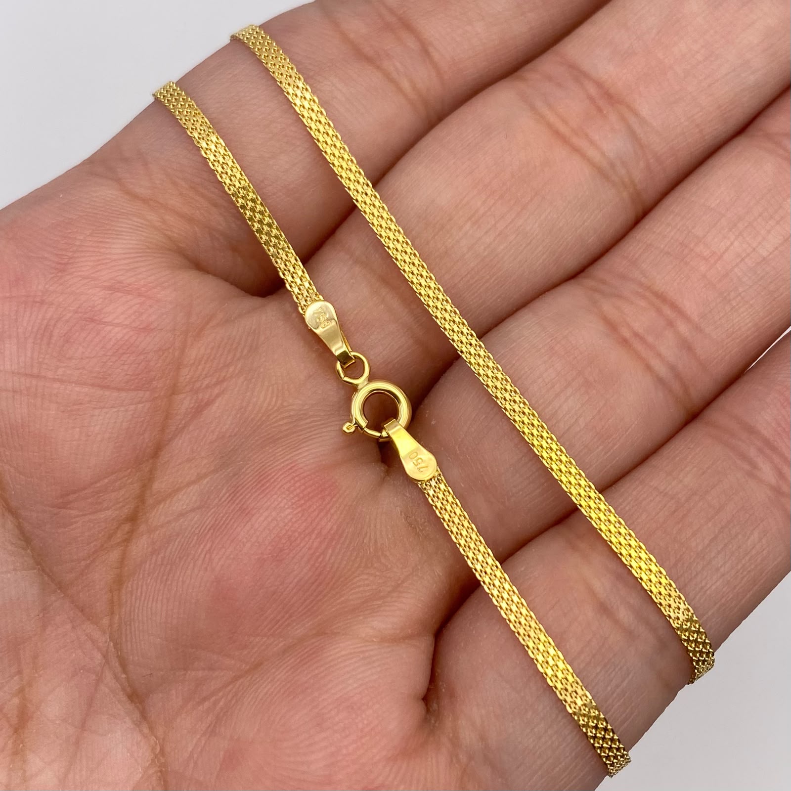 Cadena It China espejo Oro amarillo 18k +1 / 3,3 Gr / 2 mm / 50 Cm