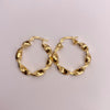 Candonga entorchada Oro amarillo 18k 2,53 Gr / 2,8 Cm
