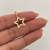 Dije Estrella Casting Blanco Oro amarillo 18k 1,15 Gr / 16 mm / 2,4 Cm