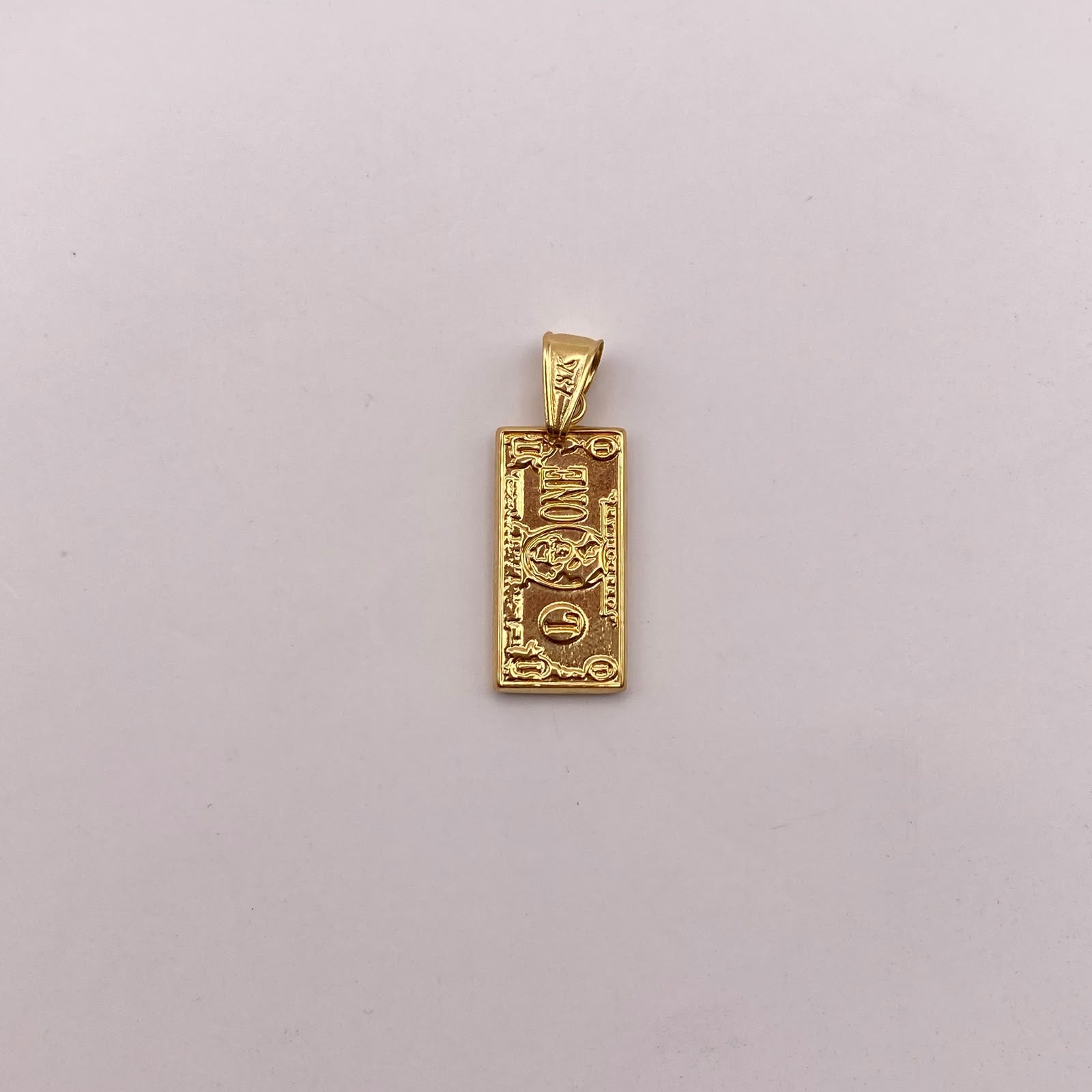 Dije dolar Oro amarillo 18k 1,15 Gr / 9,4 mm / 3 Cm
