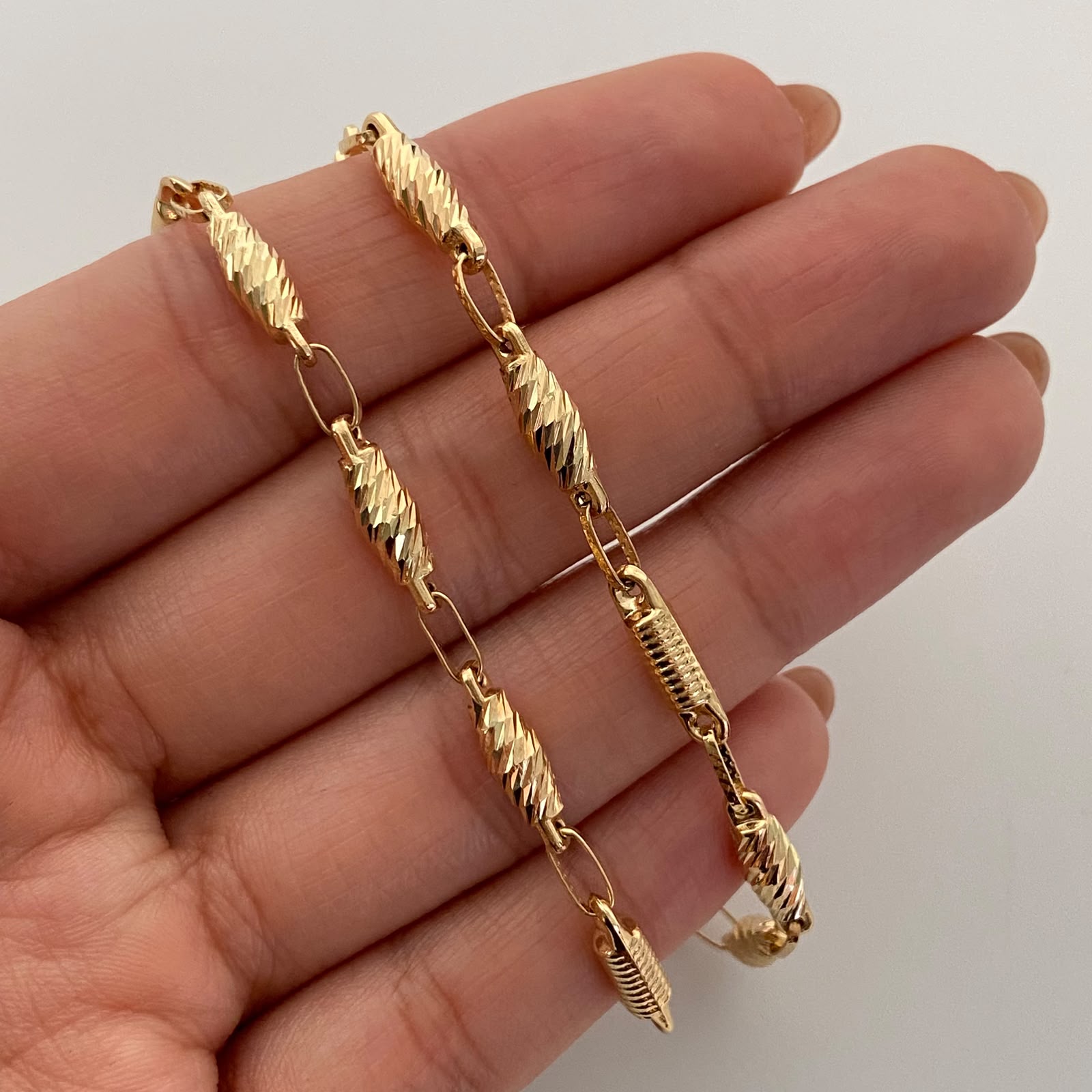 Cadena Cilindro Diamantado Oro amarillo 18k 13,15 Gr / 4,1 mm / 60 Cm Broche 0,60