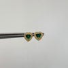 Topos Corazon Casting Verde Oro amarillo 18k 1,3 Gr / 7,8 mm