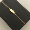 Pulso bebé placa nube  Oro amarillo 18k 1,60 Gr / 7,8 mm / 15,3 Cm Broche 0,15